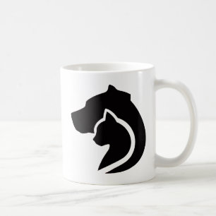 Black and White Dog and Cat  Coffee Mug