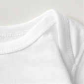Black and White Dog Baby Bodysuit (Detail - Neck (in White))