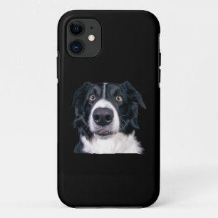 Black and White Dog Face iPhone 11 Case