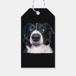Black and White Dog Face Gift Tags