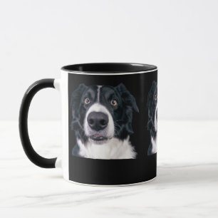 Black and White Dog Face Mug