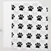 Black And White Dog Paw Print Pattern (Front/Back)