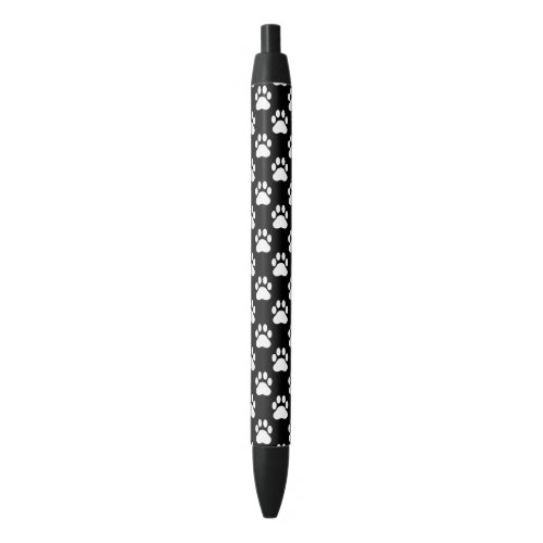 Black And White Dog Paws Pattern Black Ink Pen