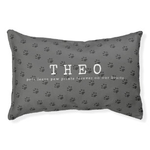 Black and White dog-paws pets Pet Bed