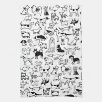 Black and White Dogs Pattern | Cute Canine Lover's