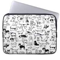 Black and White Dogs Pattern | Cute Canine Lover's