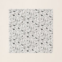 Black and White Dogs Pattern | Cute Canine Lover's
