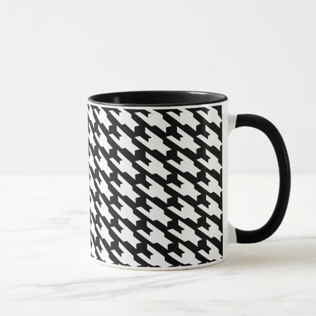Black And White Dogtooth Mug (Right)