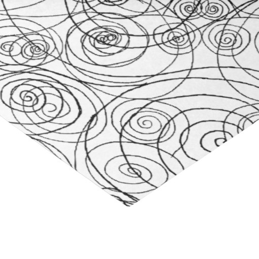 Black and White Doodle Art Tissue Paper Zazzle