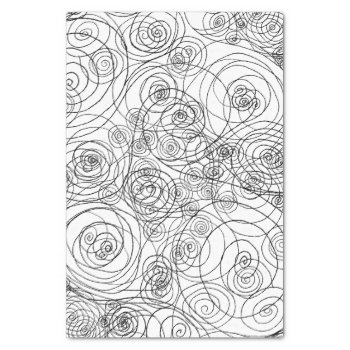 Black And White Doodle Art Tissue Paper by StyledbySeb at Zazzle