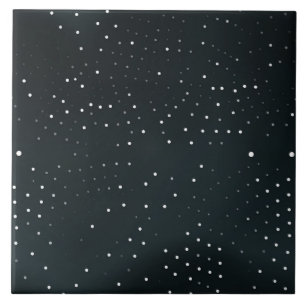 Black and White Dots, Luminous Atmosphere Ceramic Tile