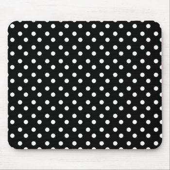 Black And White Dots Mousepad by SayItNow at Zazzle