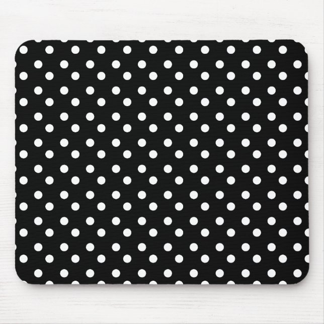 Black and White Dots Mousepad (Front)