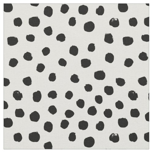 Black and white dots preppy painted dot fabric