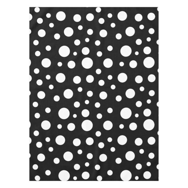 Black and White Dots Tablecloth (Front)
