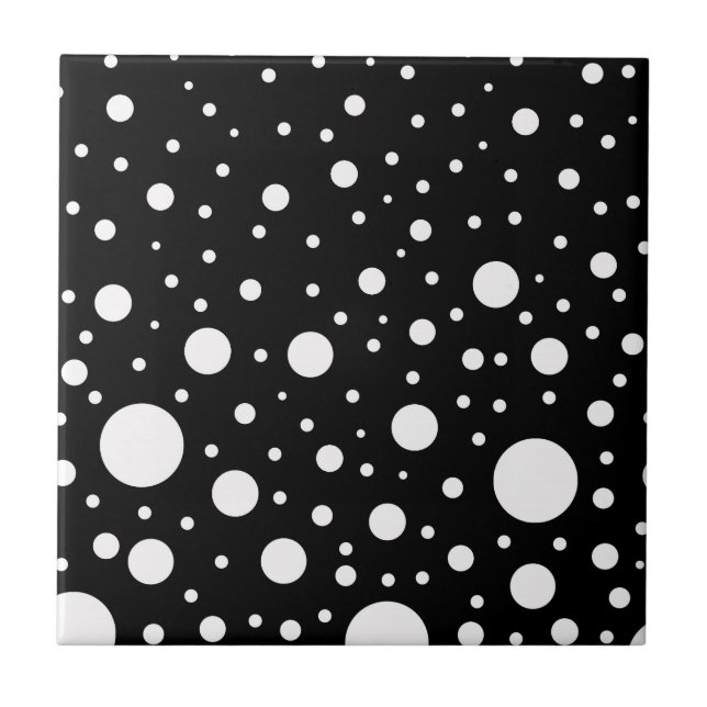 Black and White Dots Tile (Front)