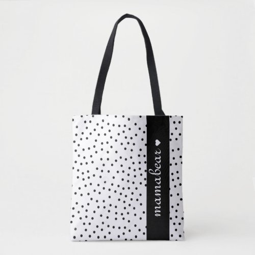 Black and White Dots Tote Bag