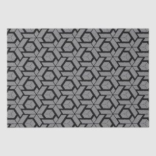 Black and white dotted geometric pattern wrapping  tissue paper
