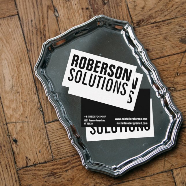 Black and white double sided business card (Creator Uploaded)