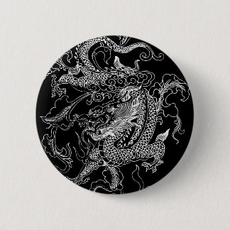 Black and White Dragon Button