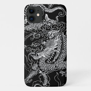 Black and White Dragon iPhone 11 Case