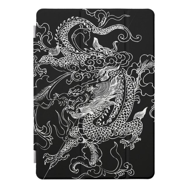 Black and White Dragon iPad Pro Cover (Front)
