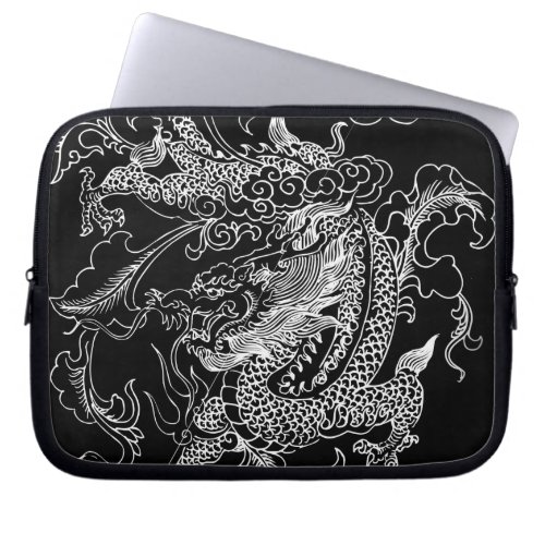 Black and White Dragon Laptop Sleeve