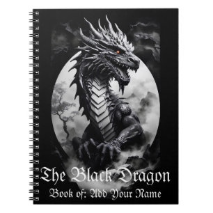 Black and white dragon Notebook