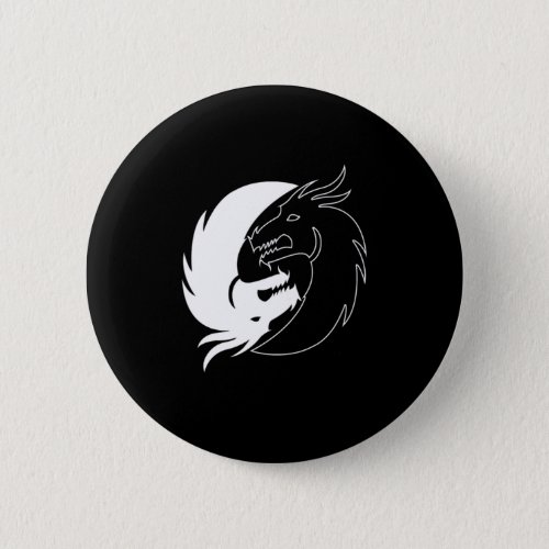 Black And White Dragon Yin Yang Harmony Taoism Gif Button