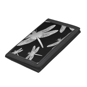 TOFRIMADE Personalzied Name Wallet Dragonfly Wallet Small Leather Wallet  for Women Cash Wallet Envelope System Wallet Inserts for Credit Cards Men