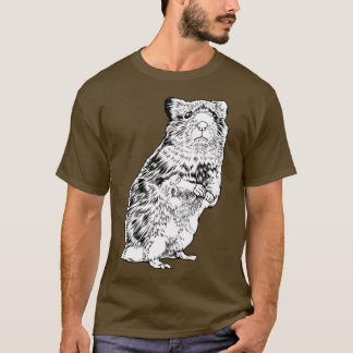 Black and white drawing hamster T-Shirt