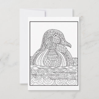 Black and White Duck Card