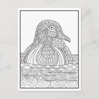 Black and White Duck Card