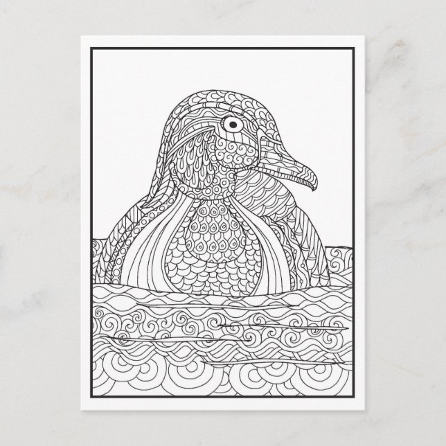 Black and White Duck Card (Front)