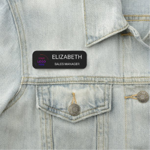 Black And White Durable Name Tags for Clothing
