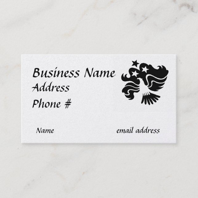 Black and white eagle business card (Front)