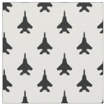 Black and White Eagle Fighter Jet Pattern Fabric