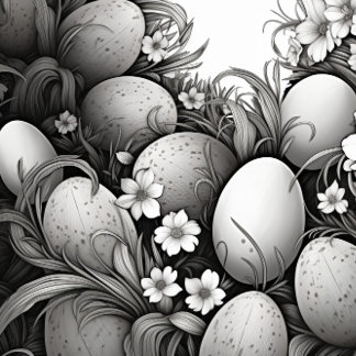 Black and White Easter Eggs  Neck Tie
