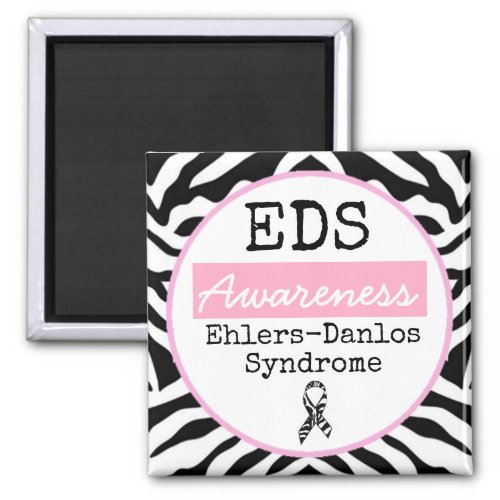 Black and White Ehlers_Danlos syndrome EDS Magnet