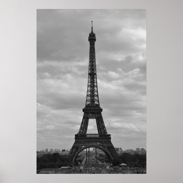 black and white eiffel poster (Front)