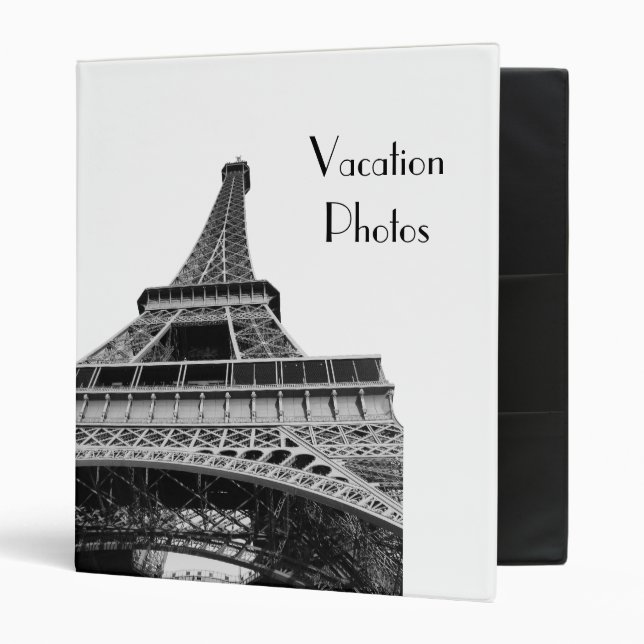 Black and White Eiffel Tower Binder (Front/Inside)