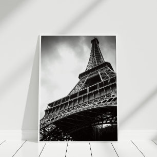Black and White Eiffel Tower Paris Wall Art
