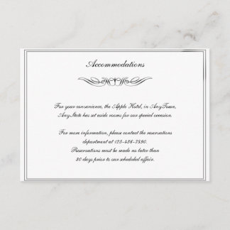 Black and White Elegance Grooms Gay Wedding Insert