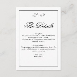 Black and White Elegance Modern Wedding Details