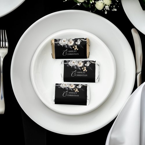 Black and white elegant boho wedding candy favors