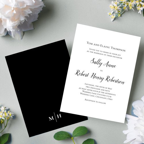 Black and White Elegant Calligraphy Template