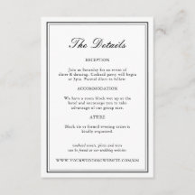 Black and White Elegant Classic Wedding Details