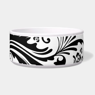 Black and White Elegant Damask Bowl