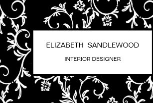 Black Feminine Business Card Holders Zazzle Black And White Elegant Fl Damask Desk Business Card Holder
