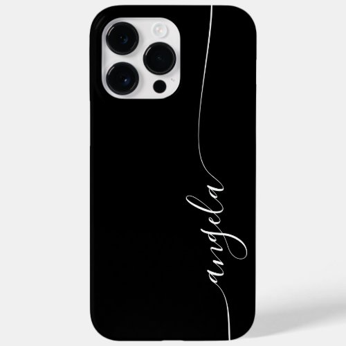 Black and White Elegant Glam Signature Case_Mate iPhone 14 Pro Max Case